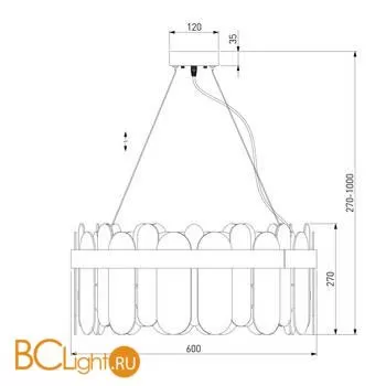 Подвесной светильник Bogate's Conte 332/8 латунь a052684 - Фото 1