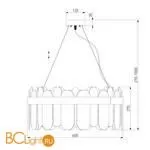 Подвесной светильник Bogate's Conte 332/8 латунь a052684 - Фото 1
