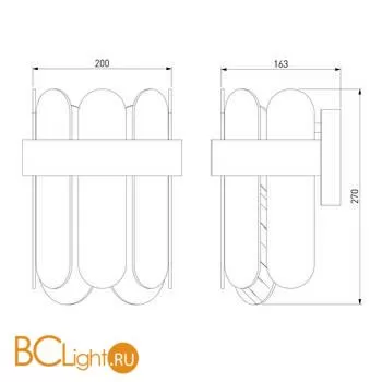 Настенный светильник Bogate's Conte 333/1 хром - Фото 1