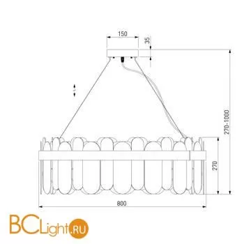 Подвесной светильник Bogate's Conte 333/10 хром a052688 - Фото 1