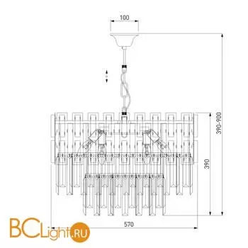 Люстра Bogate's Deseo 337/8 золото / черный - Фото 1