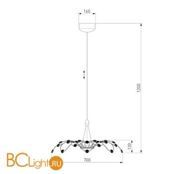 Подвесной светильник Bogate's Drops 441/1 28,5W - Схема