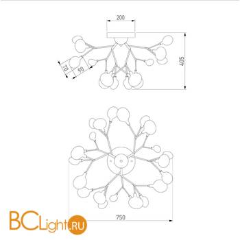 Потолочный светильник Bogate's Foglia 542 - Схема