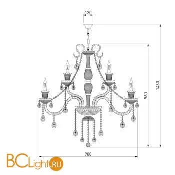 Люстра Bogate's Gabrielle 336/15 хром - Фото 4