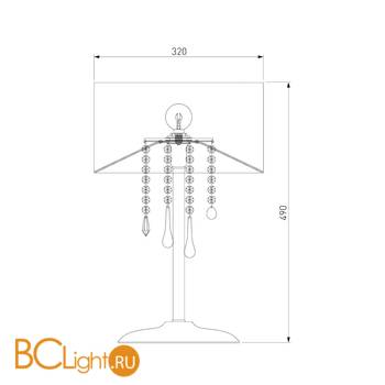 Настольная лампа Bogate's Glamour 01097/1 Strotskis - Схема