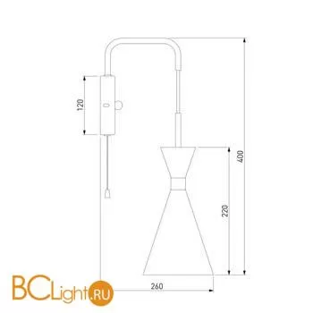 Бра Bogate's Glustin 316/1 латунь / черный - Фото 1