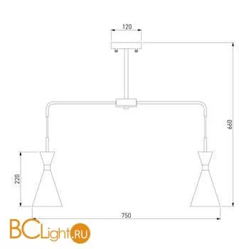Люстра Bogate's Glustin 316/6 латунь / черный - Фото 2