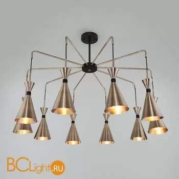 Люстра Bogate's Glustin 316/10 латунь / черный a057226 - Фото 2