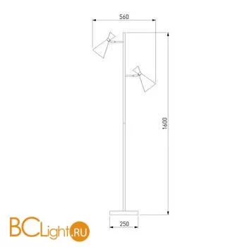 Торшер Bogate's Glustin 01109/2 латунь / черный a058041 - Фото 3
