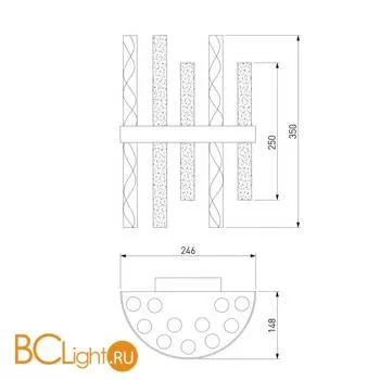 Бра Bogate's Hollis 367/2 никель a058712 - Фото 1