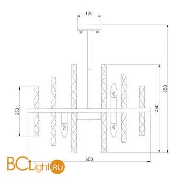 Люстра Bogate's Hollis 367/9 Smart никель a058716 - Фото 2