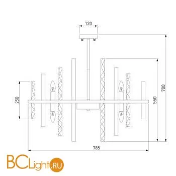 Люстра Bogate's Hollis 368/12 Smart латунь a058719 - Фото 1