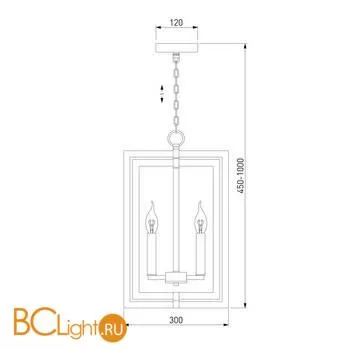 Подвесной светильник Bogate's Hudson 327/4 хром - Фото 3