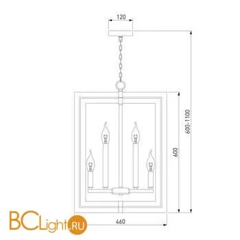 Подвесной светильник Bogate's Hudson 327/8 хром - Фото 3