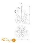 Люстра Bogate's Lamella 555 хром / дымчатый - Фото 1