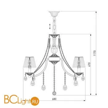 Люстра Bogate's Liguria 315/6 античная бронза - Фото 4