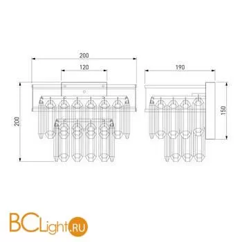 Настенный светильник Bogate's Pelle 329/2 хром / белый - Фото 2
