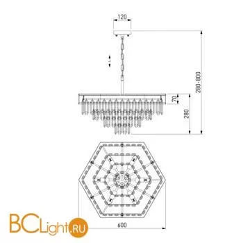 Подвесной светильник Bogate's Pelle 329/9 хром / белый - Фото 3