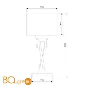 Настольная лампа Bogate's Titan 993 белый / никель - Схема