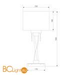 Настольная лампа Bogate's Titan 993 белый / никель - Схема