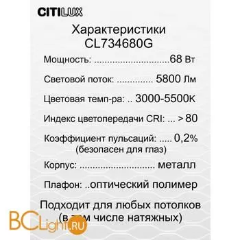 Потолочный светильник Citilux Спутник CL734680G - Фото 13
