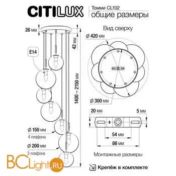 Подвесной светильник Citilux Томми CL102073 - Фото 0