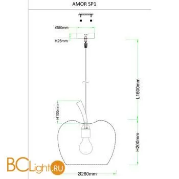 Подвесной светильник Crystal lux Amor AMOR SP1 WHITE - Фото 3