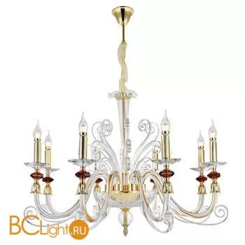 Люстра Crystal lux Catarina CATARINA SP8 V2 GOLD/TRANSPARENT-COGNAC