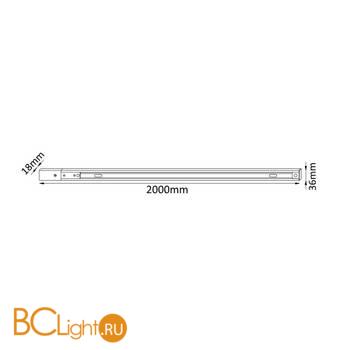 Шинопровод накладной однофазный Crystal lux CLT 0.11 CLT 0.11 01 L2000 BL 2м черный - Схема