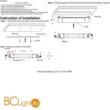 Трековый светильник Crystal lux Clt 0.31 CLT 0.31 010 18W BL T4000K - Фото 0