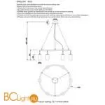 Подвесной светильник Crystal lux CLT 015 CLT 015C6 D600 BL - Фото 1