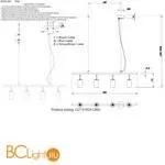 Подвесной светильник Crystal lux CLT 015 CLT 015C4 L800 BL - Фото 2