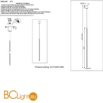 Подвесной светильник Crystal lux Clt 035 CLT 035C1000 GO - Фото 0