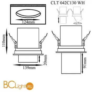 Встраиваемый светильник Crystal lux Clt 042 CLT 042C130 WH - Фото 1