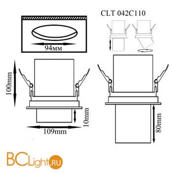 Встраиваемый светильник Crystal lux Clt 042 CLT 042C110 WH - Схема