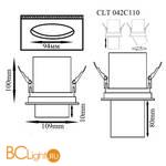 Встраиваемый светильник Crystal lux Clt 042 CLT 042C110 WH - Схема