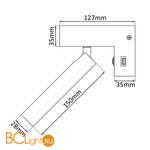 Настенный светильник Crystal lux CLT 228W USB WH - Схема