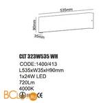 Настенный светильник Crystal Lux CLT 323W535 WH - Схема