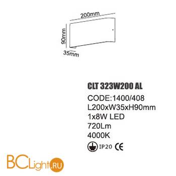 Настенный светильник Crystal lux CLT 323W200 AL - Схема