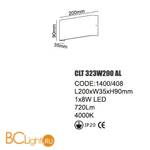 Настенный светильник Crystal lux CLT 323W200 AL - Схема