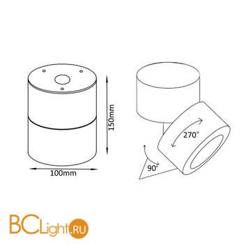 Спот потолочный Crystal lux CLT 410-412-413 CLT 412C BL - Схема