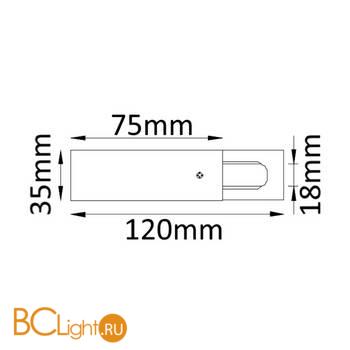 Токоподвод для однофазного шинопровода Crystal lux CLT 0.210 01 WH - Схема