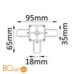 Коннектор шинопровода Crystal lux CLT 0.211 03 BL Т-образный черный - Схема