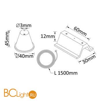 Крепление для шинопровода Crystal lux CLT 0.210 03 BL - Схема