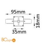 Коннектор шинопровода Crystal lux CLT 0.211 01 WH 1-фазный прямой белый - Схема