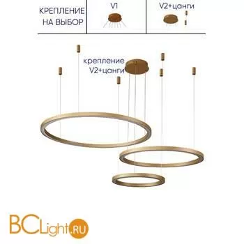 Подвесной светильник Crystal lux FORTUNA SP158W LED GOLD - Фото 1