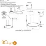 Подвесной светильник Crystal Lux FORTUNA SP88W LED BLACK - Фото 2