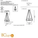 Подвесной светильник Crystal lux Gustavo GUSTAVO SP3 BRONZE - Фото 3