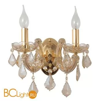 Бра Crystal lux Ines AP2 GOLD/AMBER