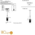 Подвесной светильник Crystal lux Jilio JILIO SP1 BLACK - Фото 3